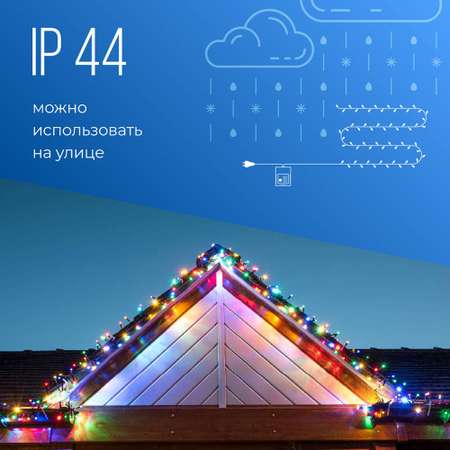 Гирлянда светодиодная КОСМОС KOC GIR100BallRGB IP
