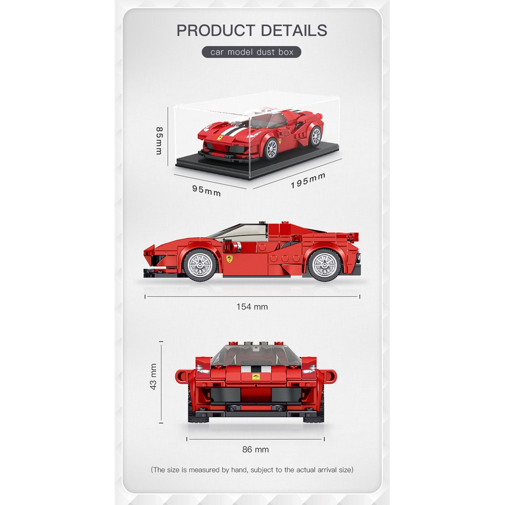 Конструктор Mould King Ferrari 488 блочный - фото 7