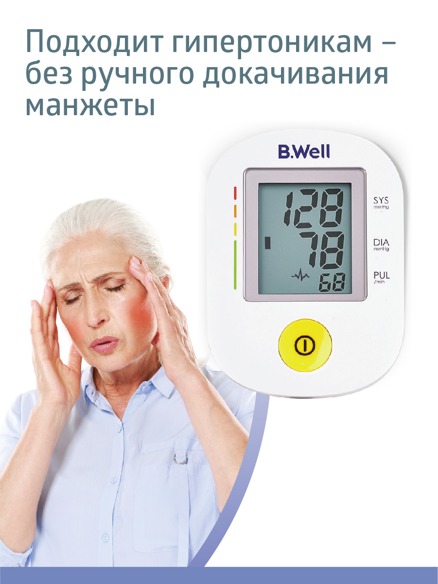 Тонометр B.Well автоматический PRO-36 Говорящий + адаптер - фото 10