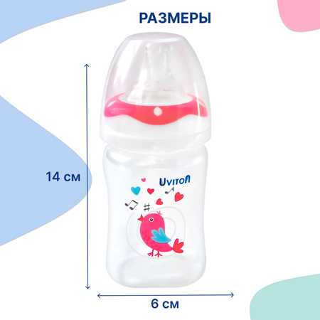 Бутылочка Uviton Classic+ 150 мл 1 шт. в ассортименте