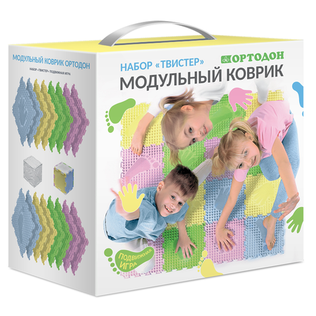 Массажный детский коврик пазл Ортодон развивающий игровой наборТвистер