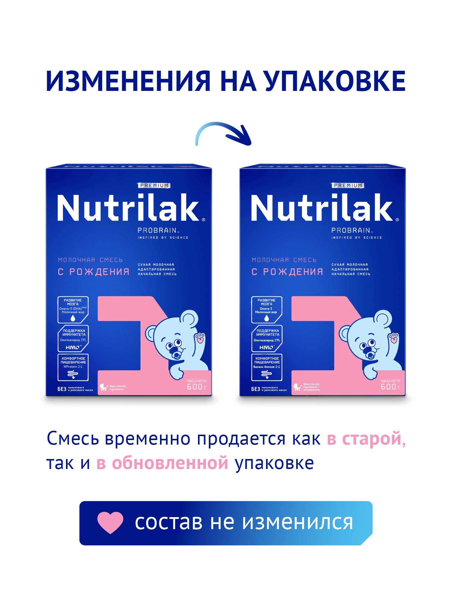 Смесь молочная Nutrilak Premium 1 с рождения 600г - фото 2
