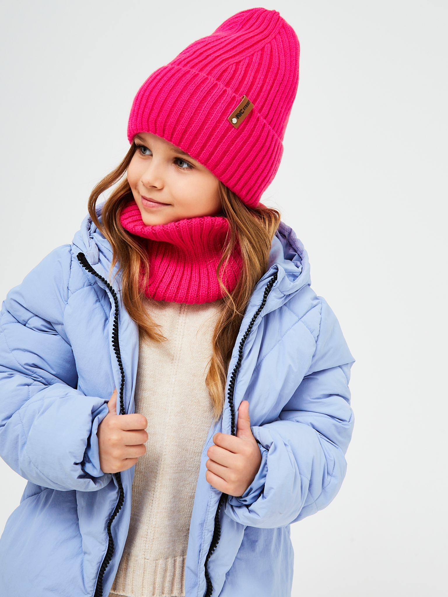 Шапка и снуд NYCkids NYC-H-53-poloski-raspG - фото 14