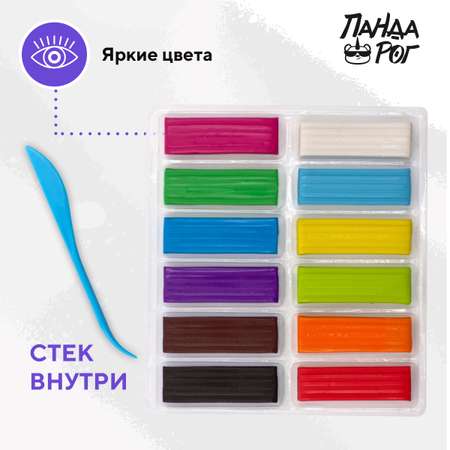 Пластилин ПАНДАРОГ 12 цв.