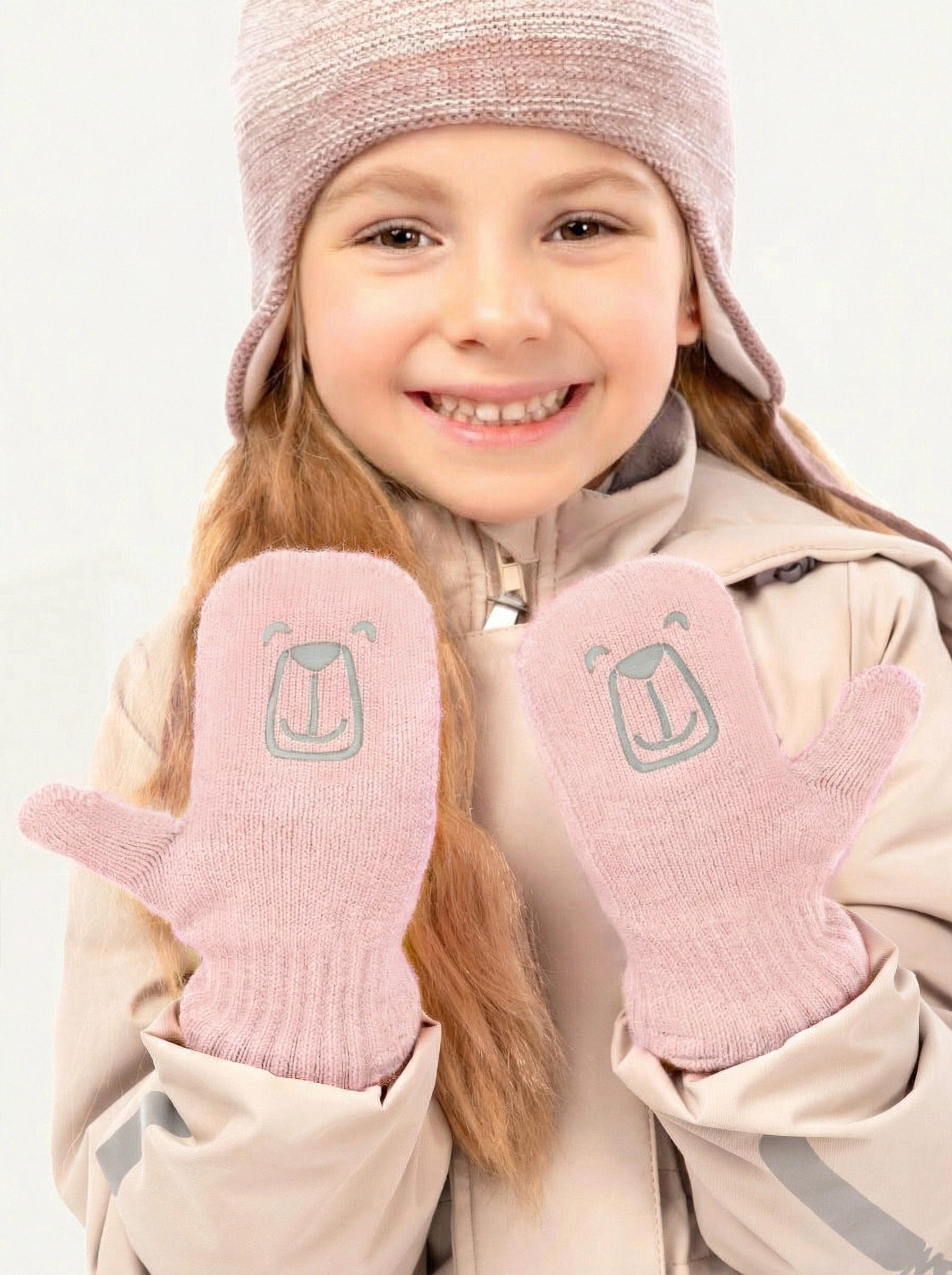 Варежки NIKASTYLE 14м22226 пудра - фото 1