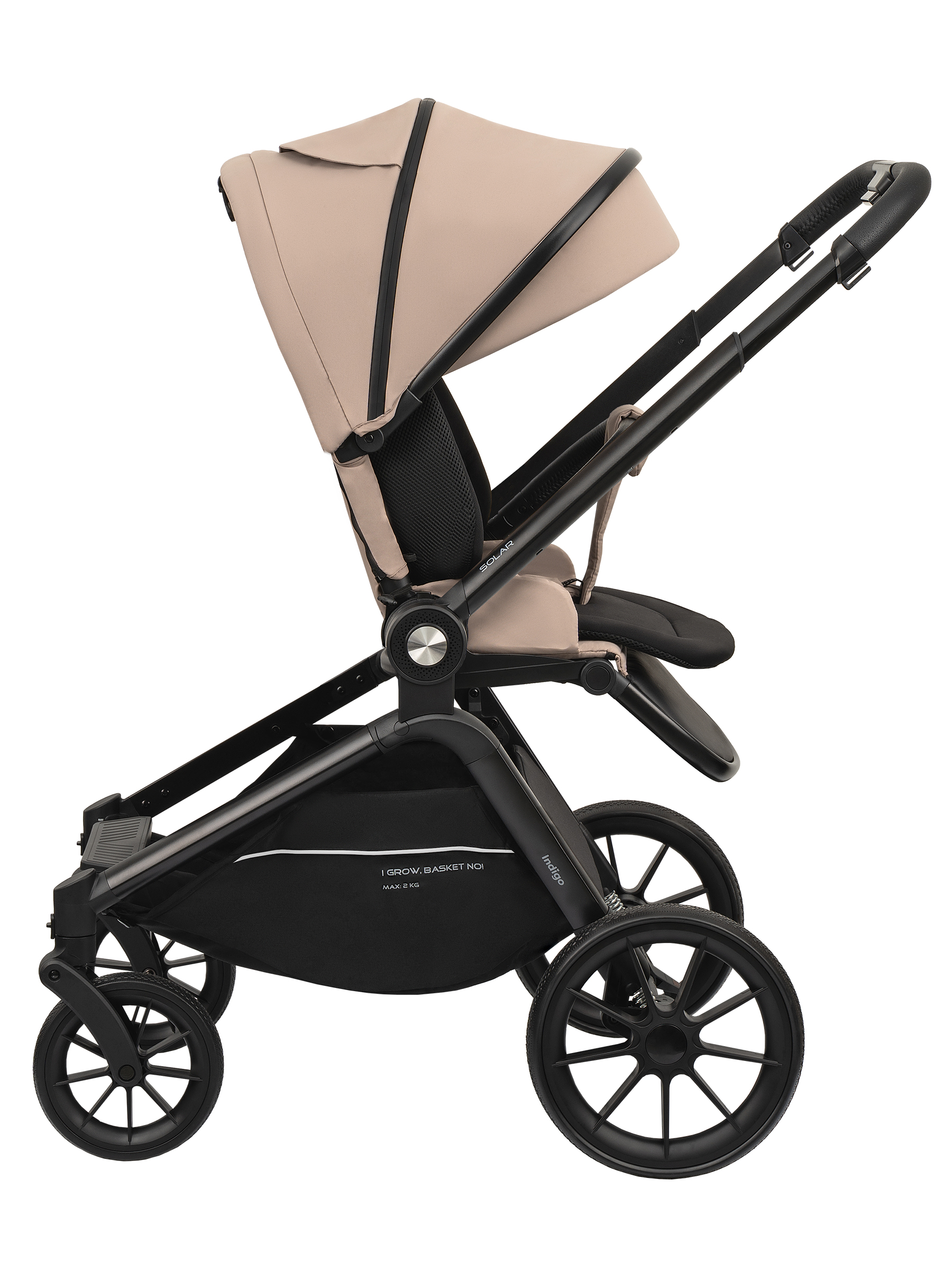 Коляска 2в1 Indigo Solar бежевый - фото 14