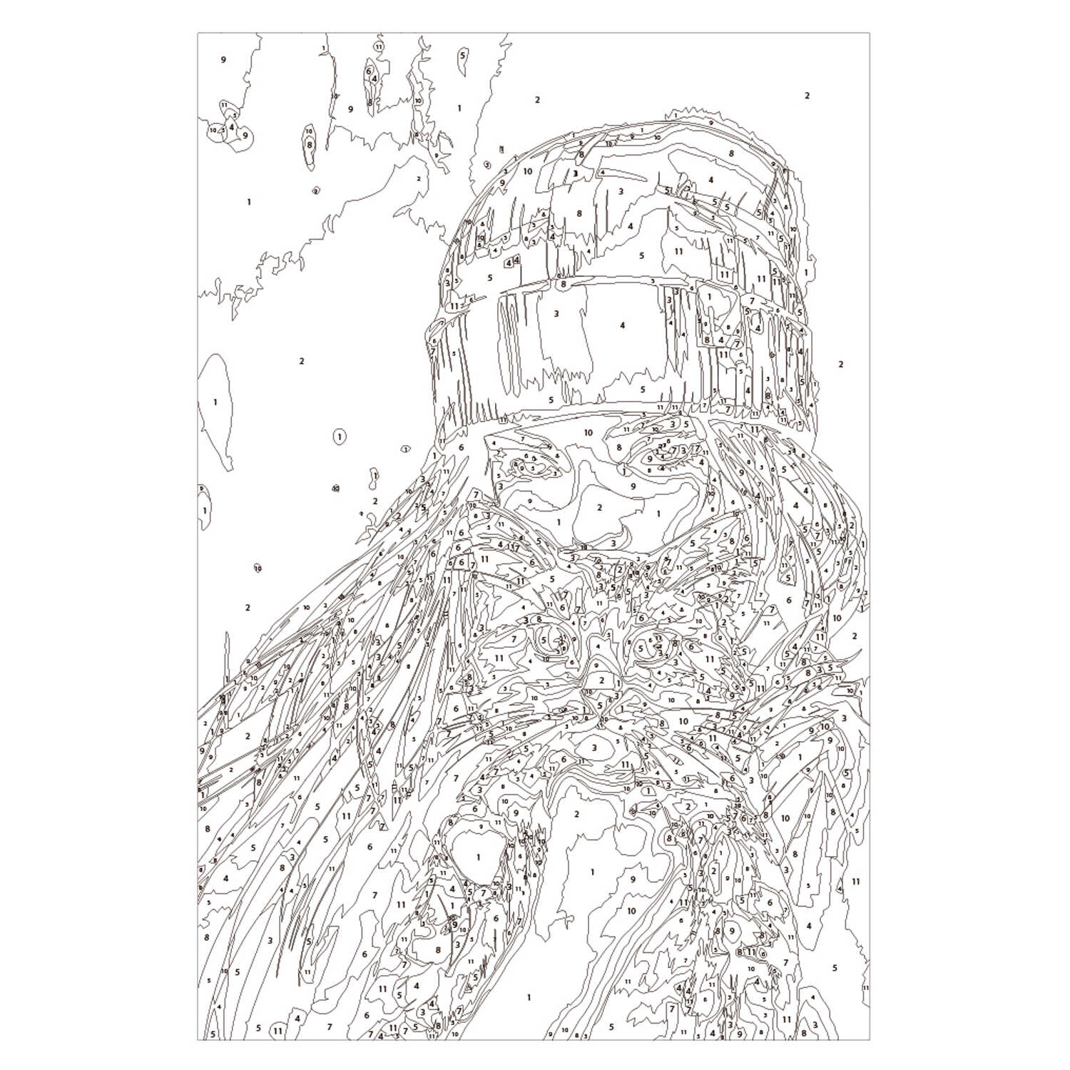 Картина по номерам Феникс + Девушка с котом - фото 2