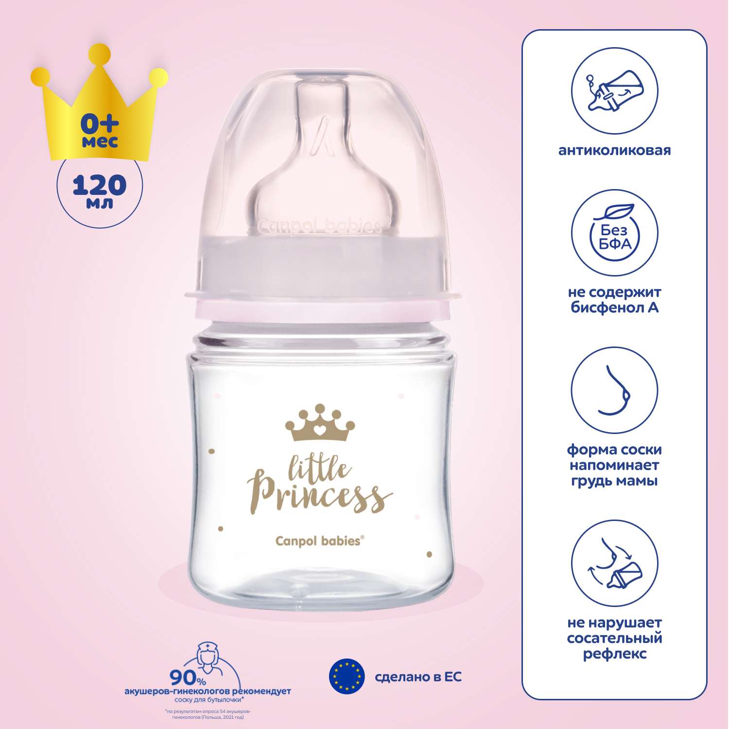 Бутылочка Canpol Babies Anti-Colic 120 мл - фото 1