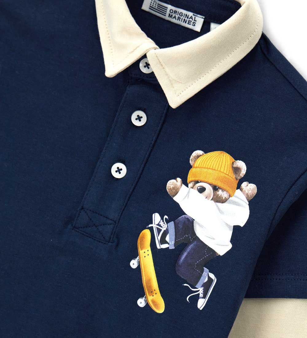 Поло с длинным рукавом ORIGINAL MARINES DFA0695NM_19-4111TCX - фото 3