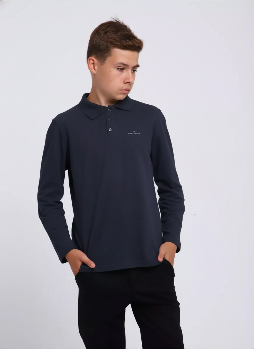 Поло ЛАДОШКИ Рубашка Василий темно-синий - фото 1