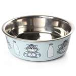 Миска для животных Triol Матроскин металлическая на резинке 0.25л