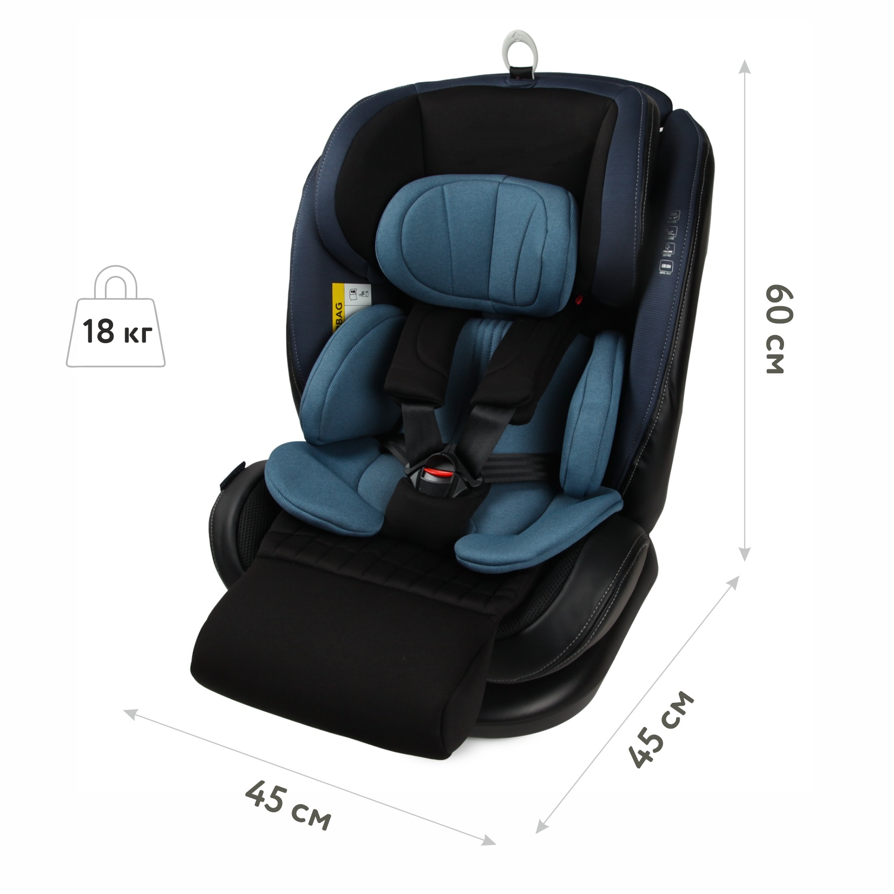 Автокресло BabyGo Multi-Stage New Isofix 0+/1/2/3 (0-36 кг) синий - фото 5