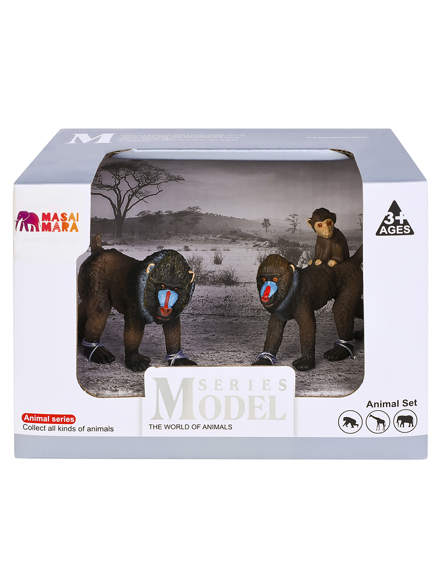 Игровой набор Masai Mara Семья обезьян мандрил - фото 4