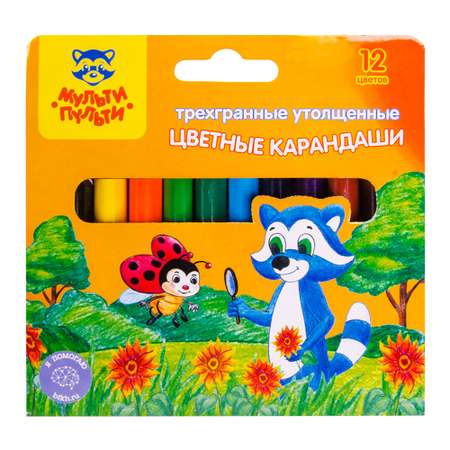 Карандаши цветные МуЛьти-ПуЛьти 12 шт.