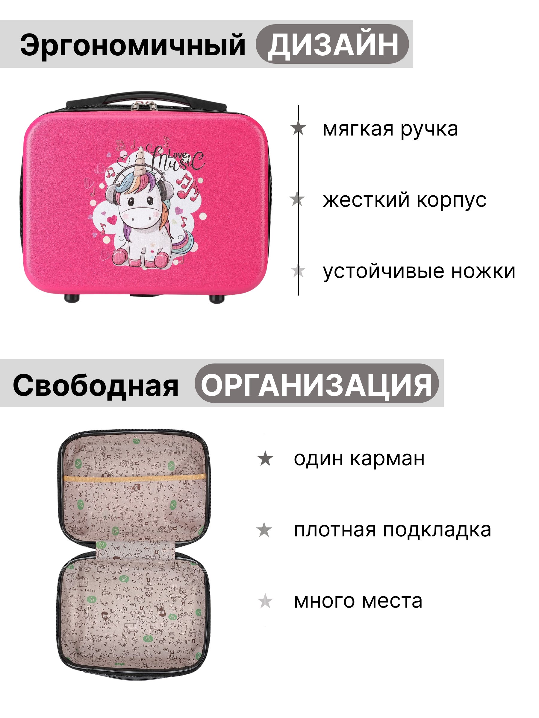 Чемодан LATS Музыкальный пони - фото 6