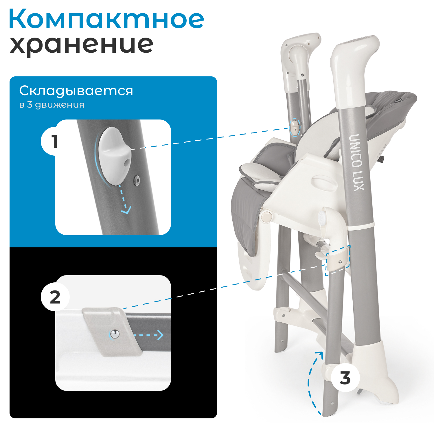 Стульчик для кормления Nuovita Unico трансформер - фото 12