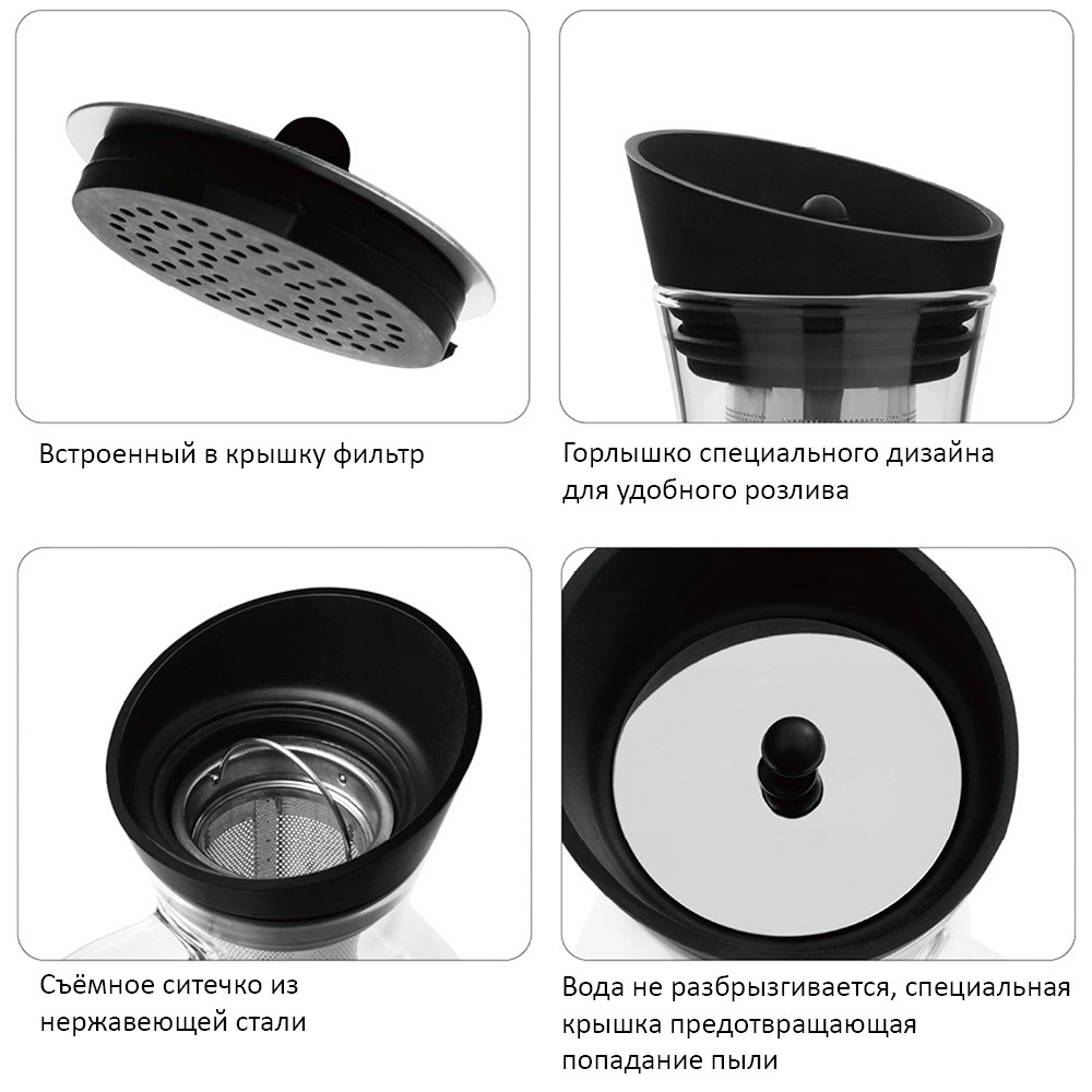 Графин с ситечком Viva Scandinavia Infusion 1,4л V30521 - фото 3