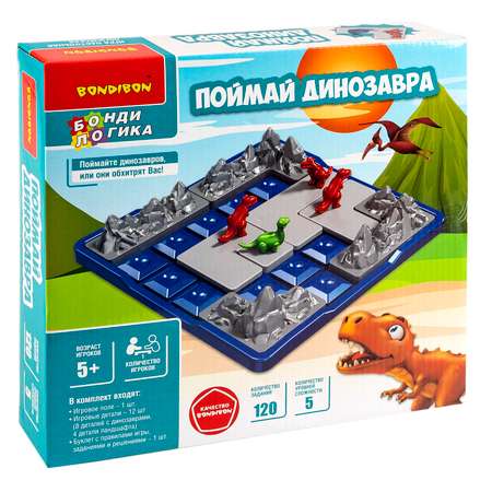 Настольная игра Bondibon логическая ПОЙМАЙ ДИНОЗАВРА