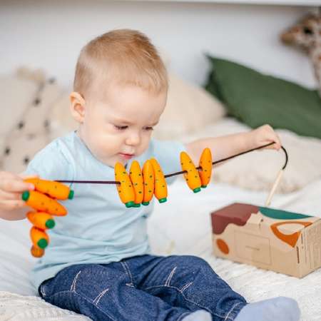 Игрушка Mag Wood шнуровка Морковки Бусы