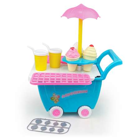 Игровой набор СТРОМ прилавок, продукты, тележки и корзинки