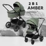 Коляска 2в1 MOWbaby AMBER зеленый