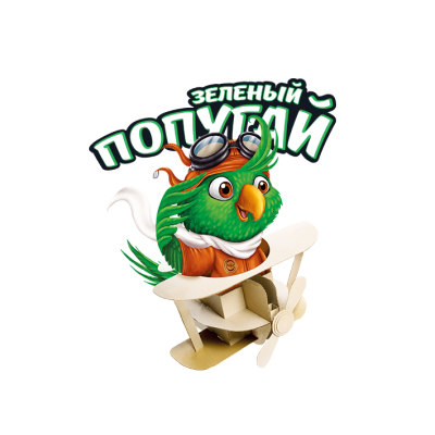 Зелёный попугай