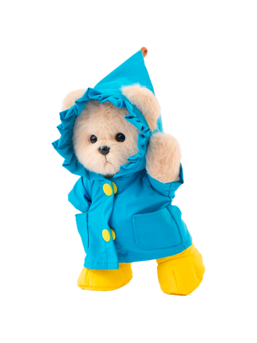 Мягкая игрушка TeddyTales Медведь в дождевике брелок - фото 2