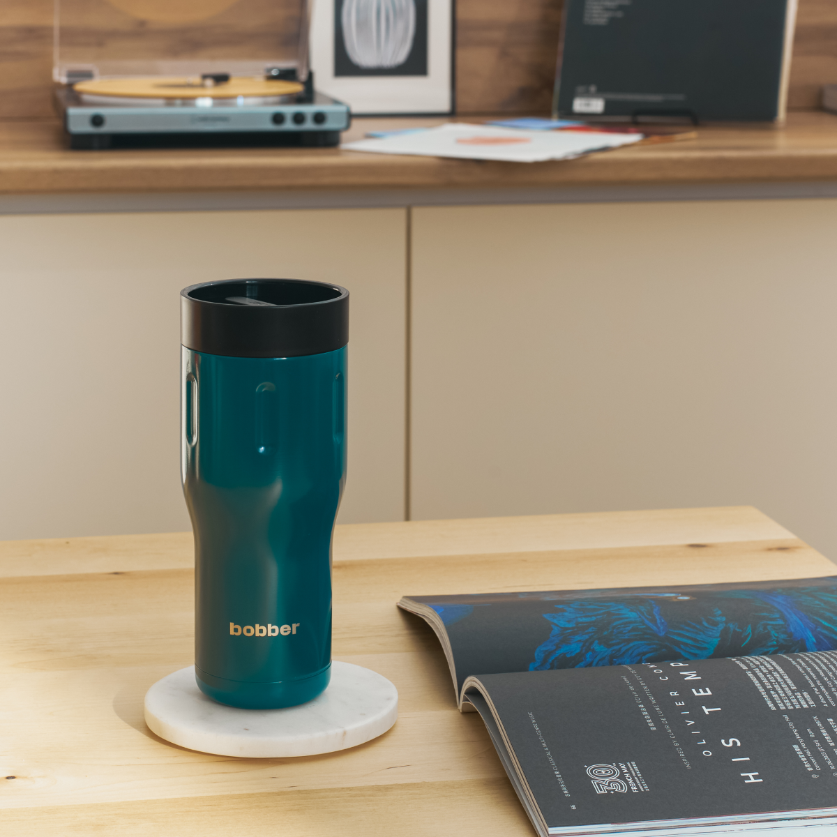 Термокружка 500 мл для напитков Bobber Tumbler 500 темно-бирюзовый - фото 4