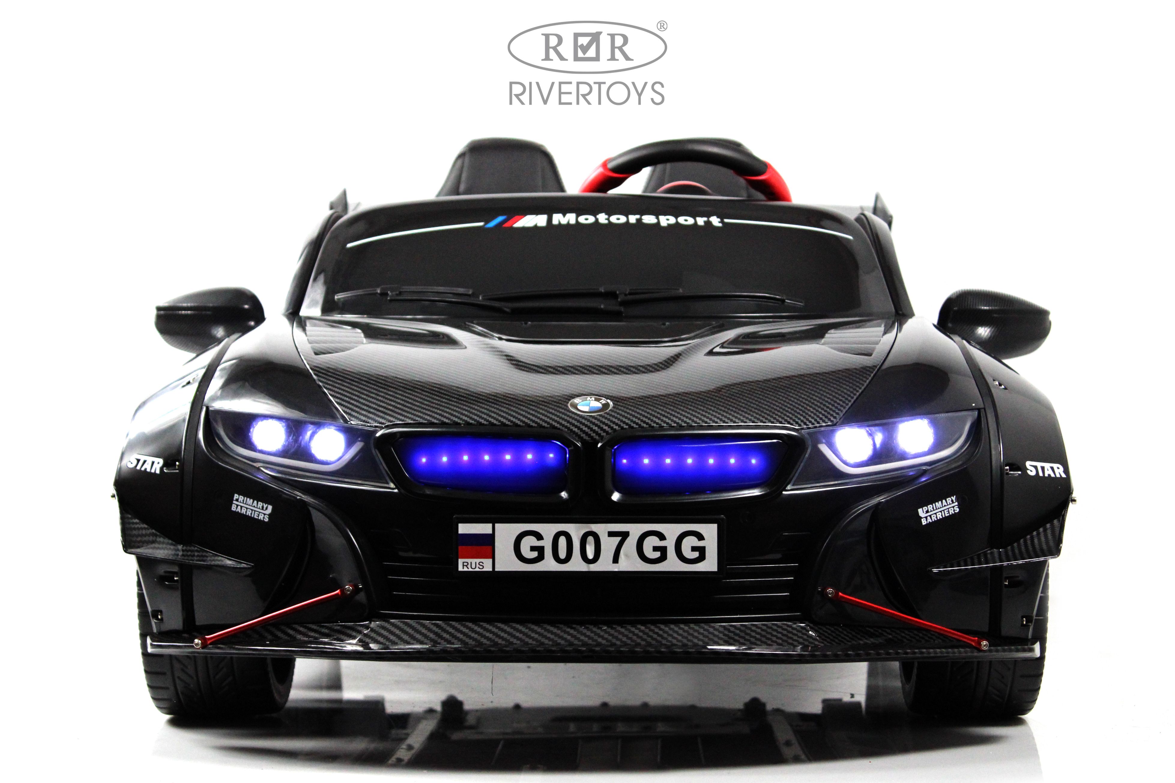 Электромобиль RIVERTOYS BMW G007GG-BLACK С пультом ДУ - фото 2