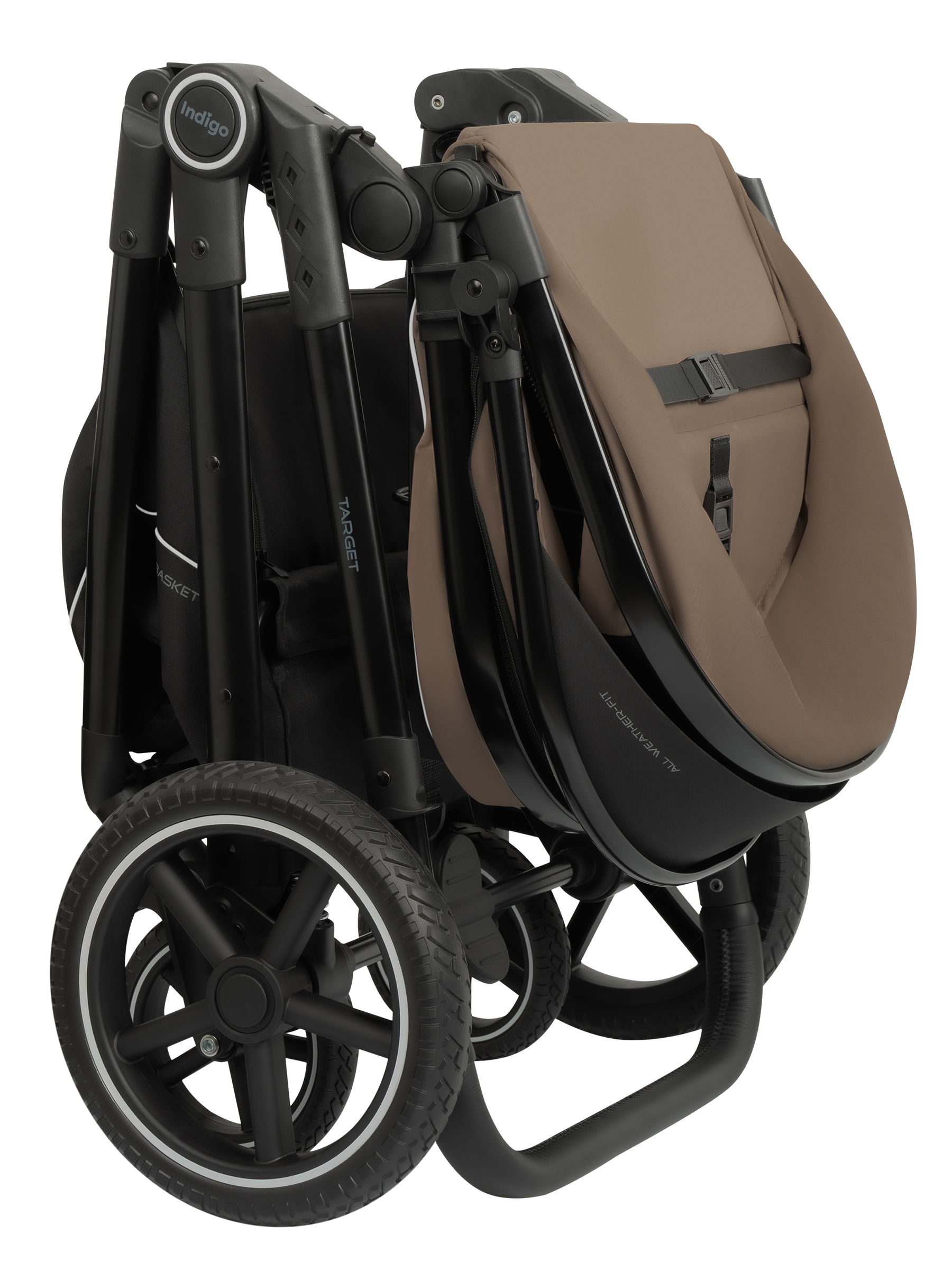 Коляска трансформер Indigo TARGET 3в1 темно-бежевый - фото 36