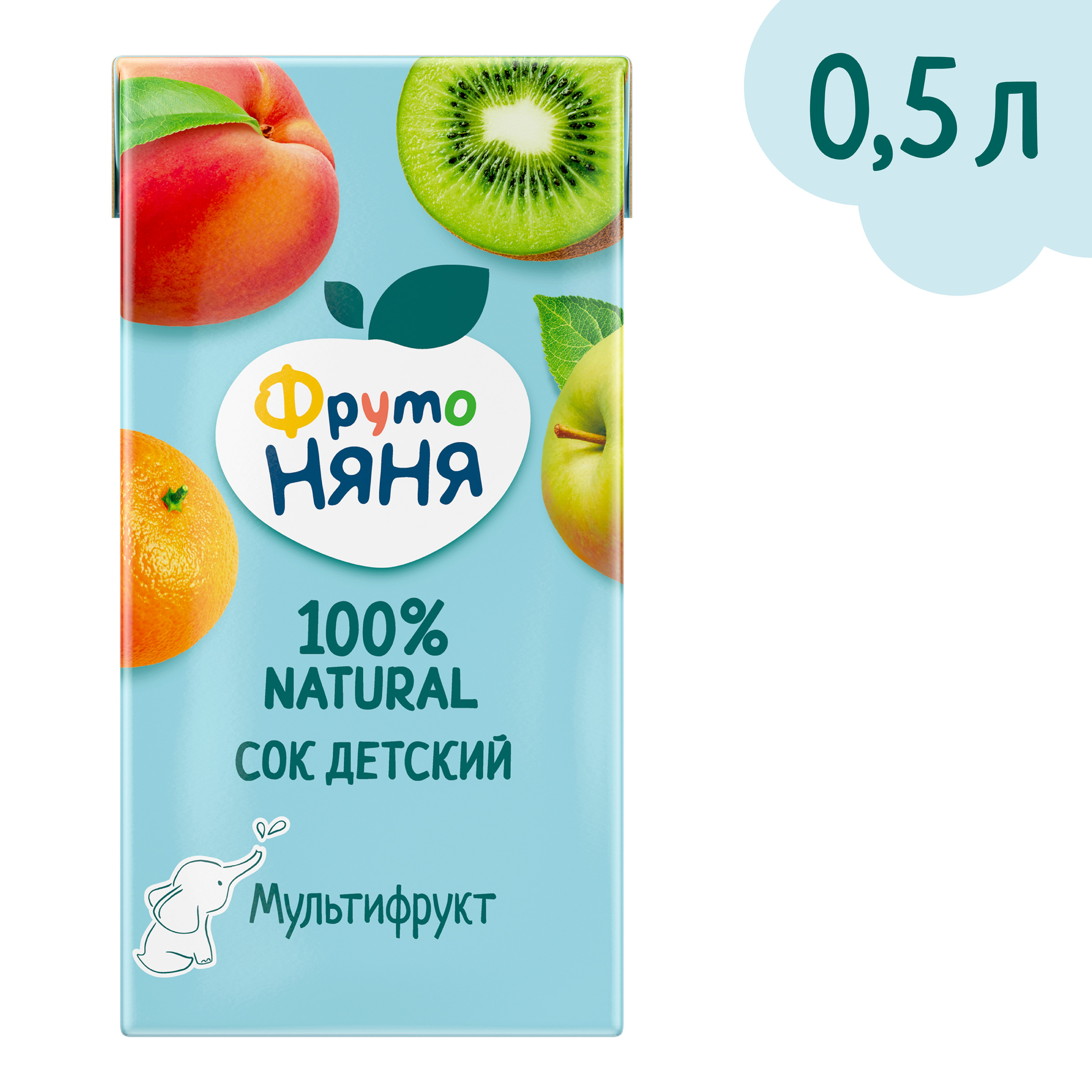 Сок ФрутоНяня Мультифрукт с 3 лет 0.5 л - фото 1