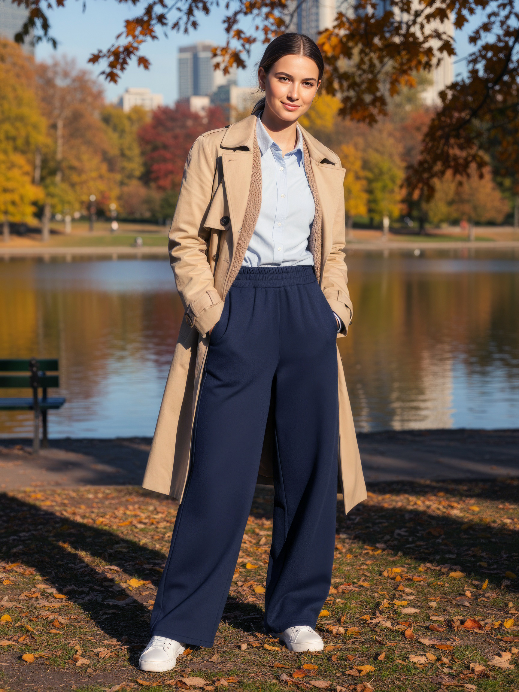 Брюки-палаццо СИНЯЯ МОДА WF502-H39 - фото 5