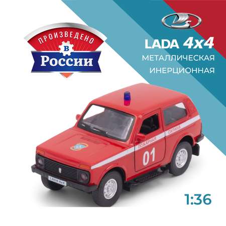 Пожарная машина . LADA LADA NIVA/ЛАДА НИВА 1:34 красный в ассортименте