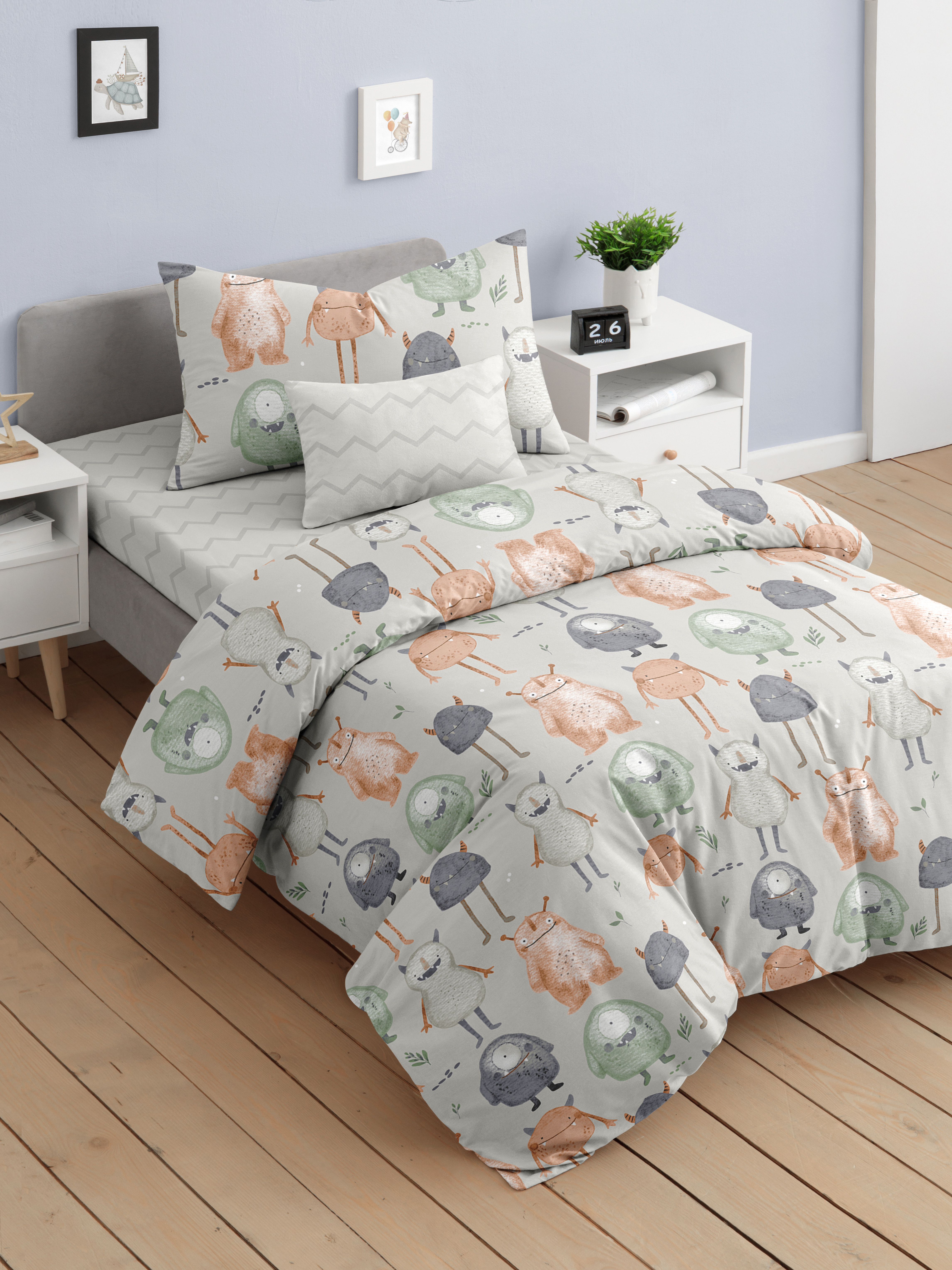 Комплект постельного белья Ночь Нежна Крумпетс полутораспальный 3 предм. - фото 3