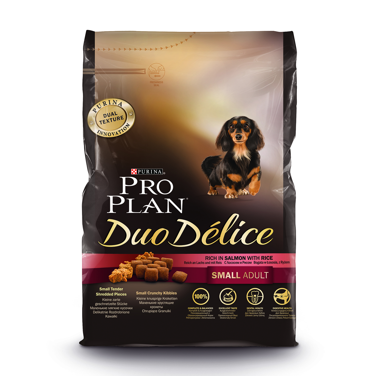 Корм для собак PRO PLAN Duo delice мелких и миниатюрных пород лосось с рисом 2.5кг - фото 1