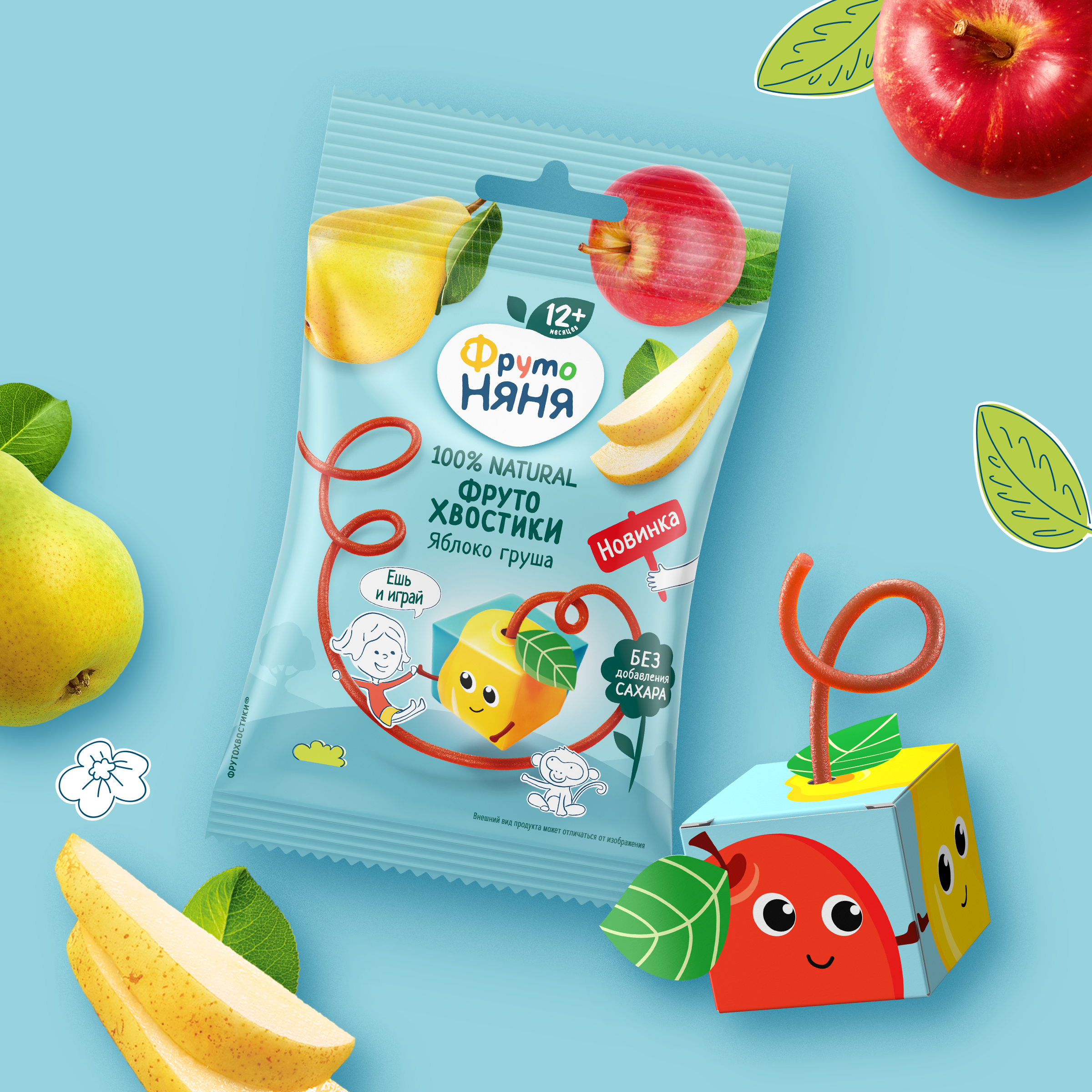 Фруктовые кусочки ФрутоНяня яблоко-груша с 12 мес 15 г - фото 5