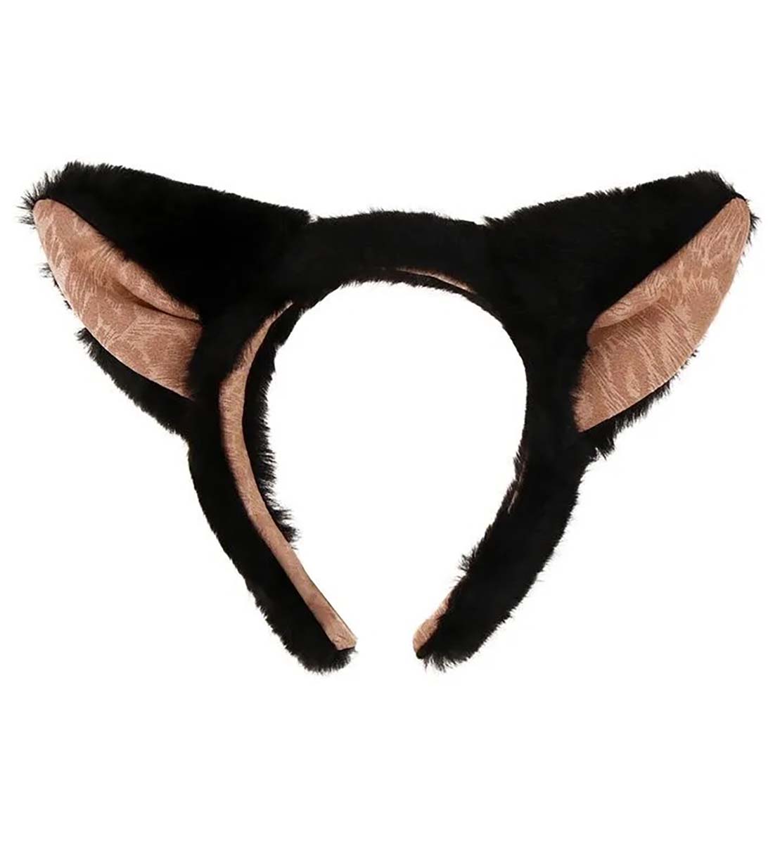 Ободок Ушки Кошки, мохнатые, Черные 3-1250-2 - фото 1