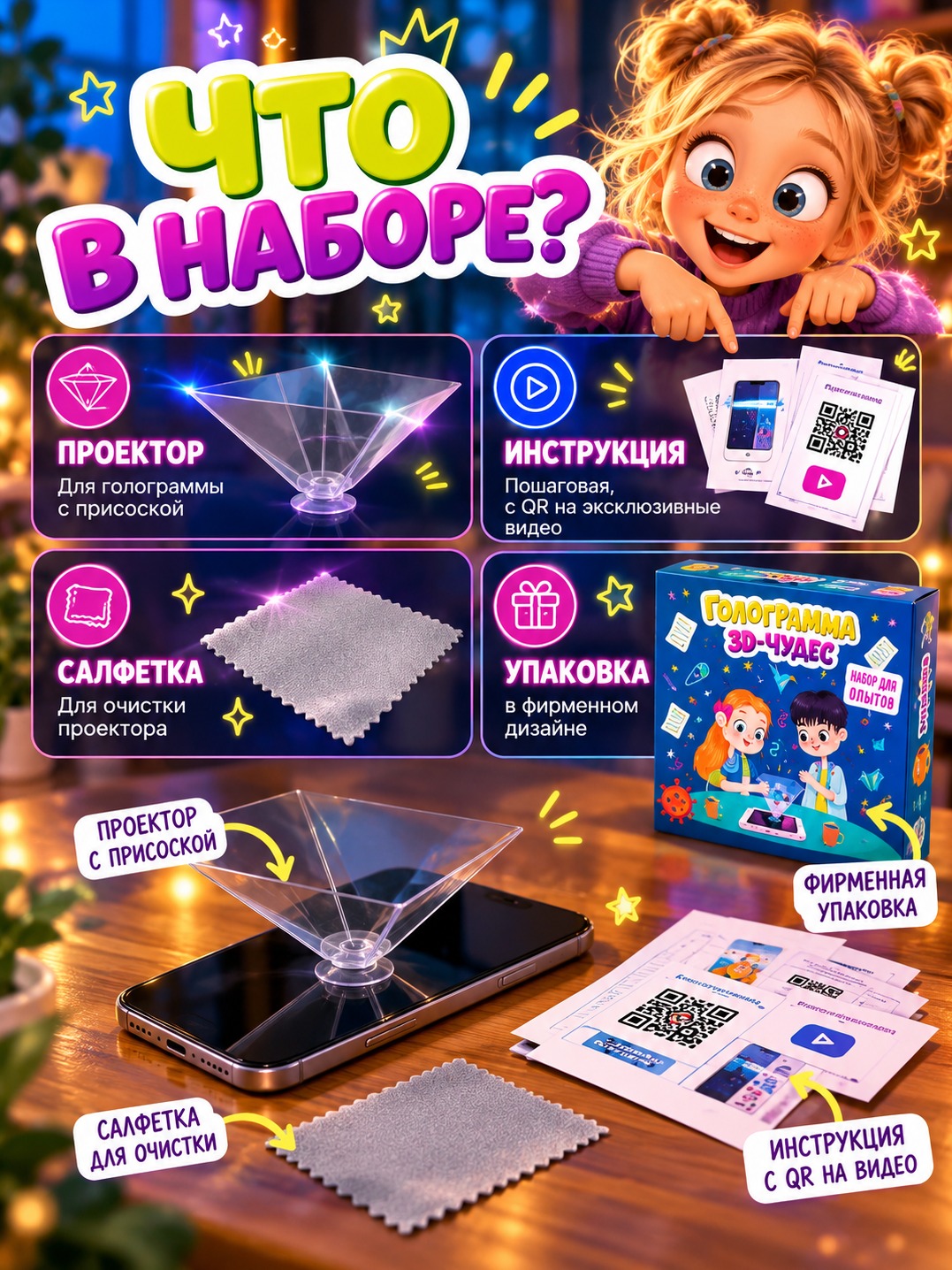 Набор для опытов Наукасити Голограмма 3D - фото 3