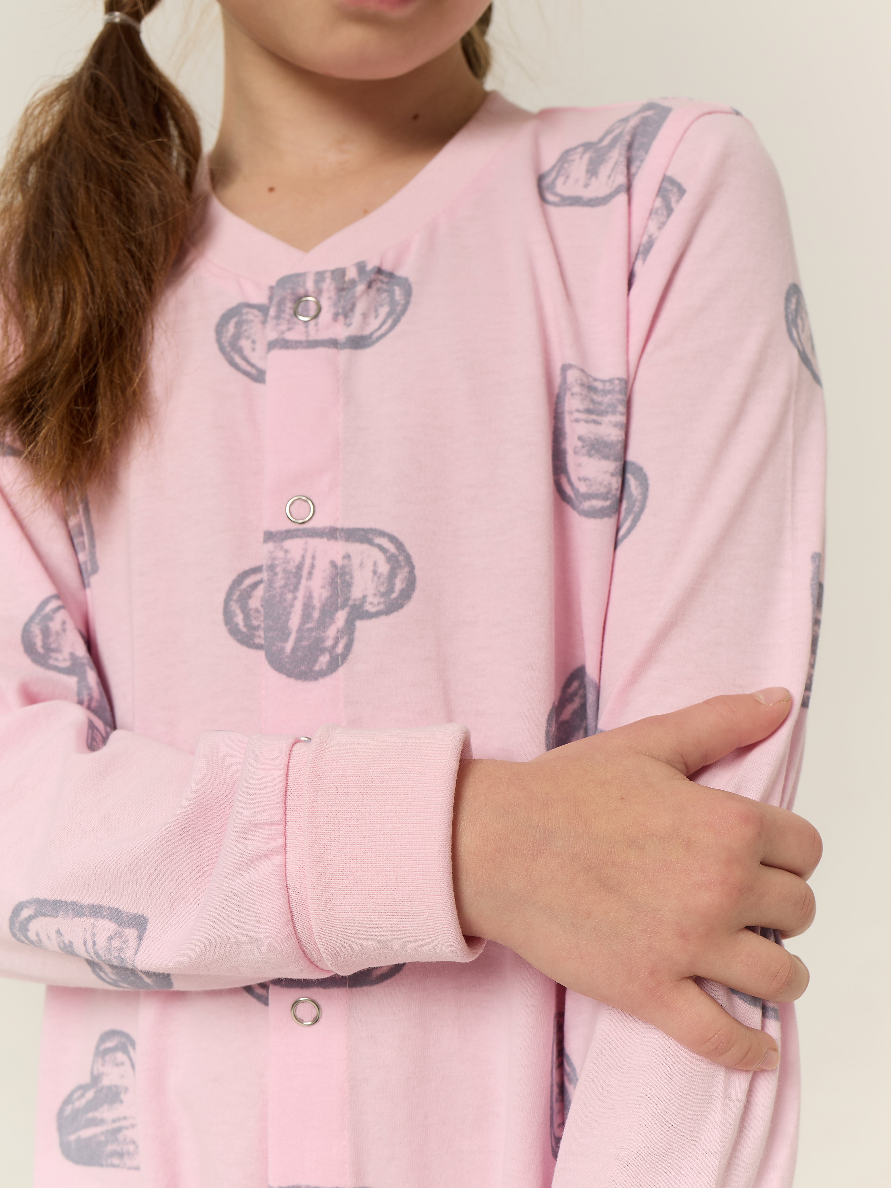 Пижама Весёлый человечек Д00113П/Сердечки - фото 6