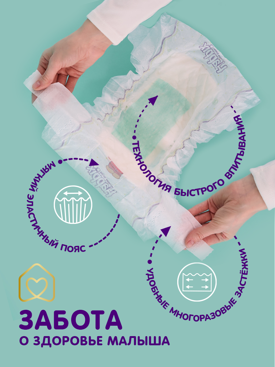 Подгузники Happix для новорожденных 5 (11-25 кг) 28 шт. - фото 5