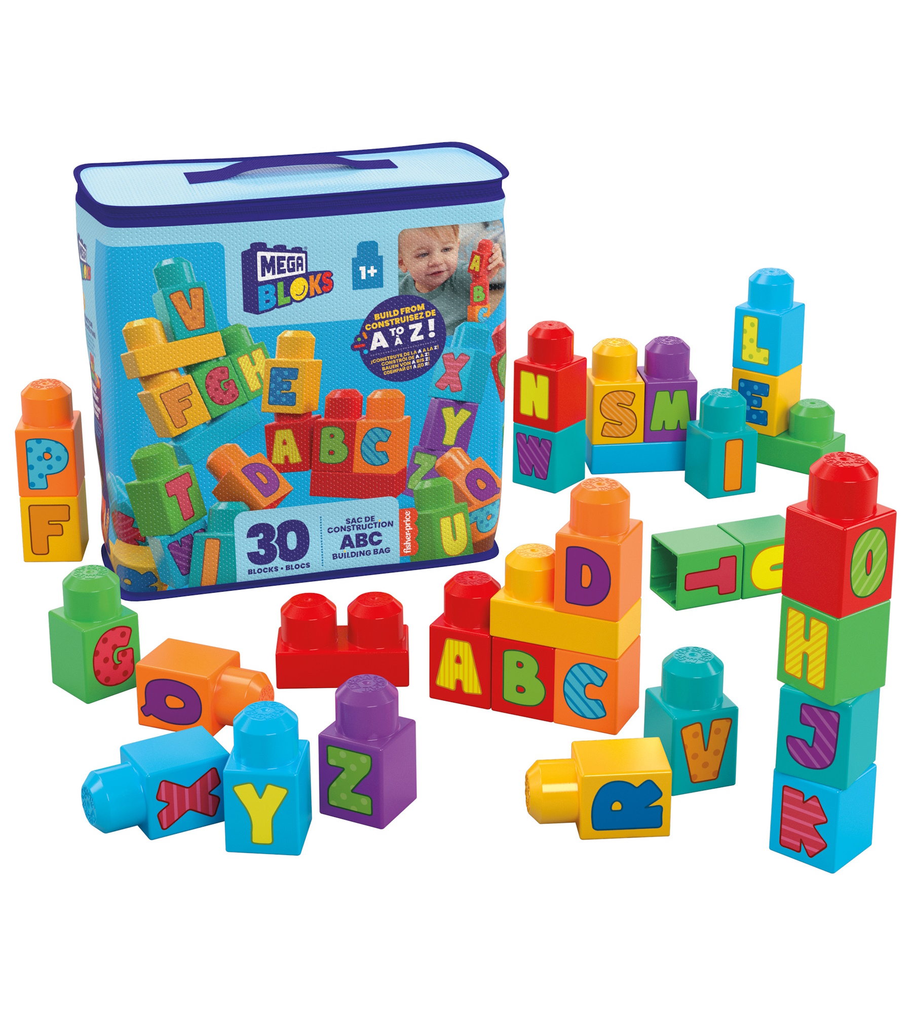 Конструктор Mega Bloks Первостроители мягкий 30 дет. - фото 1