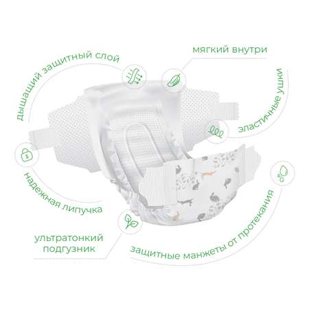 Подгузники Synergetic Pure Nature S 50 шт.