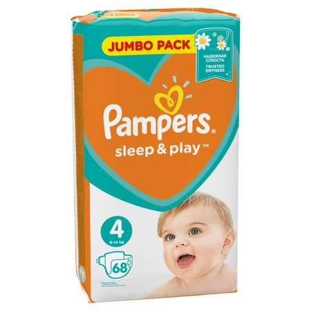 Подгузники Pampers Sleep and Play 4 (9-14 кг) 68 шт.