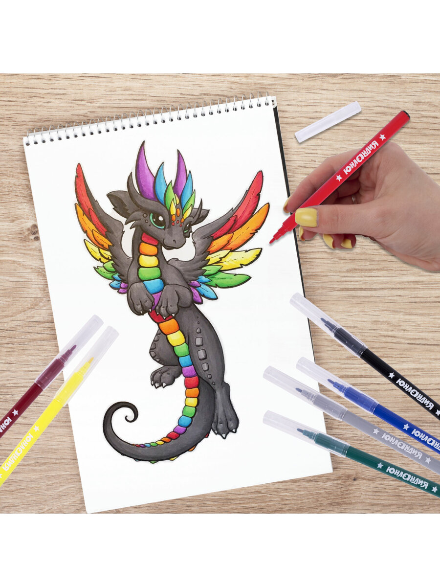 Фломастеры Юнландия 18 шт. - фото 14