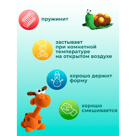 Пластилин Prof-Press воздушный 60 цв.
