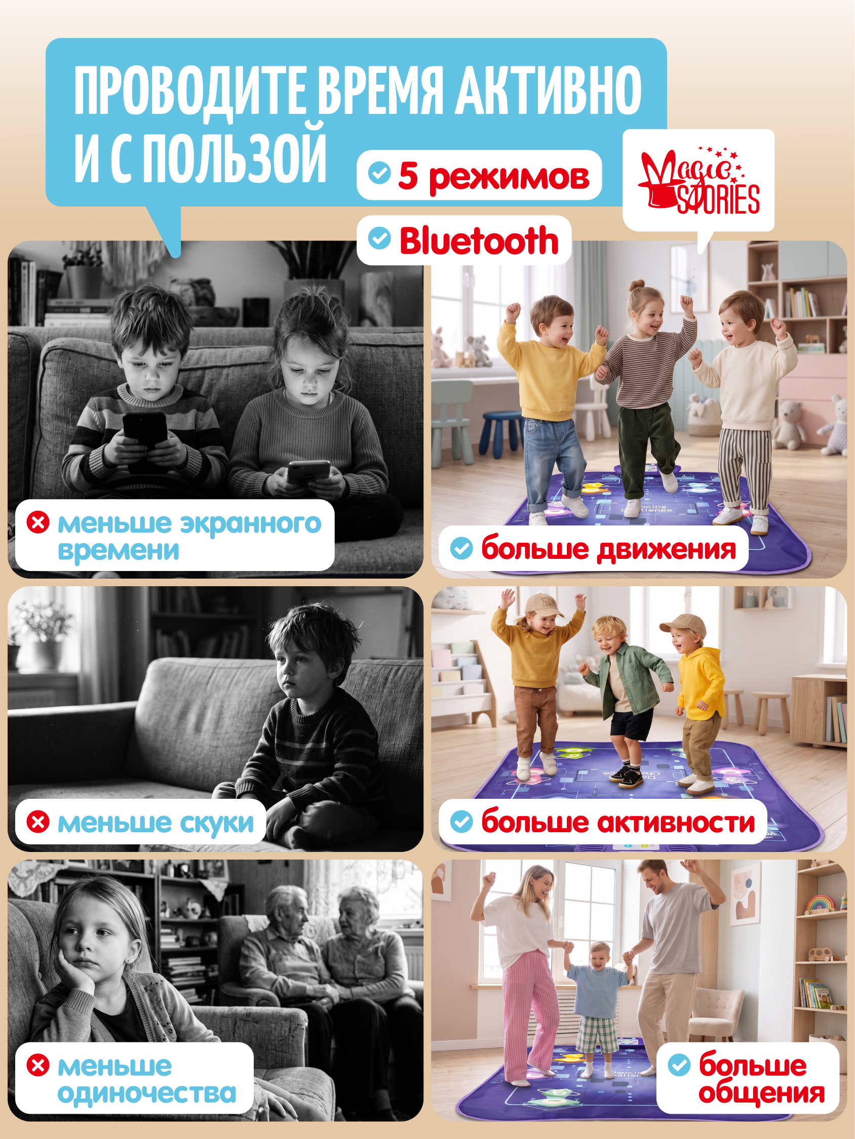 Активная игра Magic Stories Танцевальный коврик Dance - фото 4