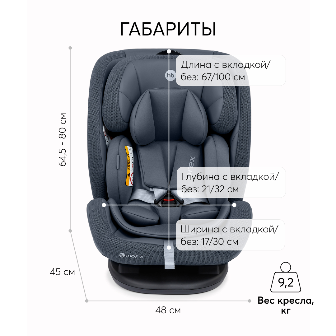 Автокресло Happy Baby Orex Isofix 0+/1/2/3 (0-36 кг) - фото 6