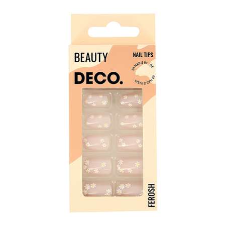 Набор накладных ногтей DECO. Ferosh chamomile (24 шт + клеевые стикеры 24 шт)