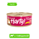 Корм для кошек Harty 100г паштет с говядиной для стерилизованных консервированный