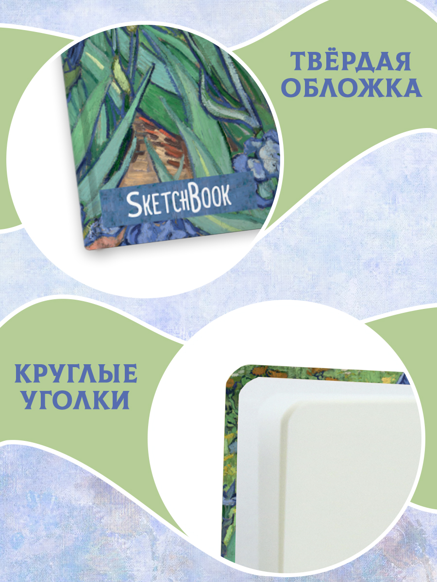 Блокнот Проф-Пресс Скетчбук А5. Ван Гог. Ирисы - фото 3